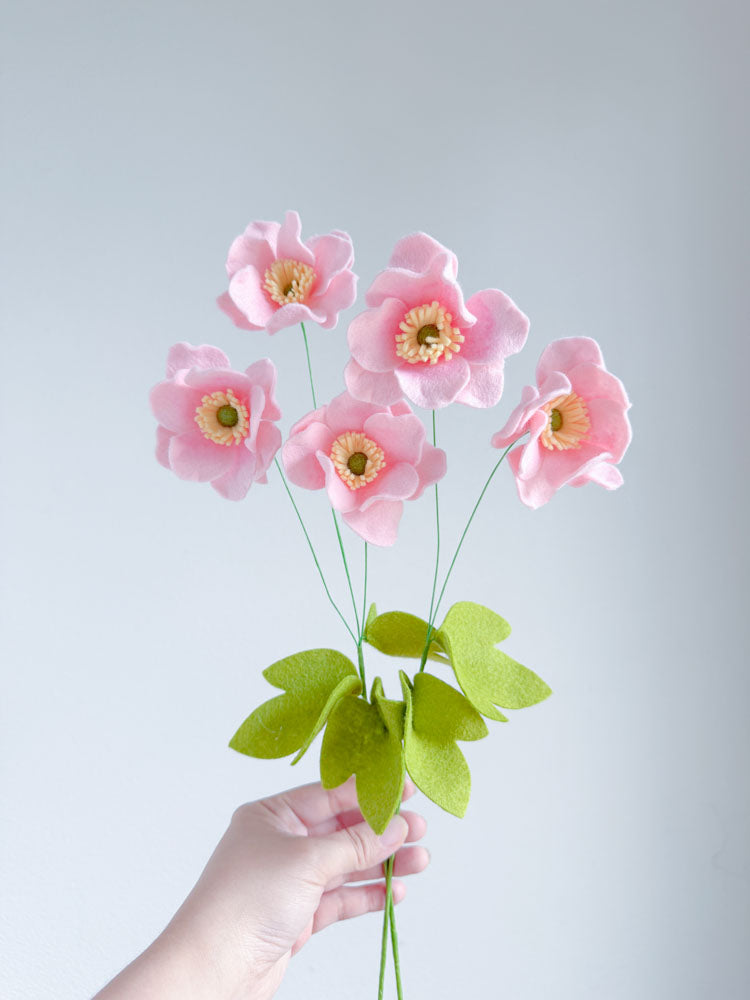 Felt Japanese Anemones - Suzi Chang - Sun. 8/2